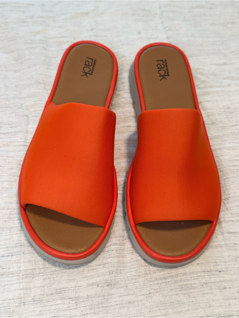 Nordstrom Rack Orange Slide Sandals Size 9 1/2